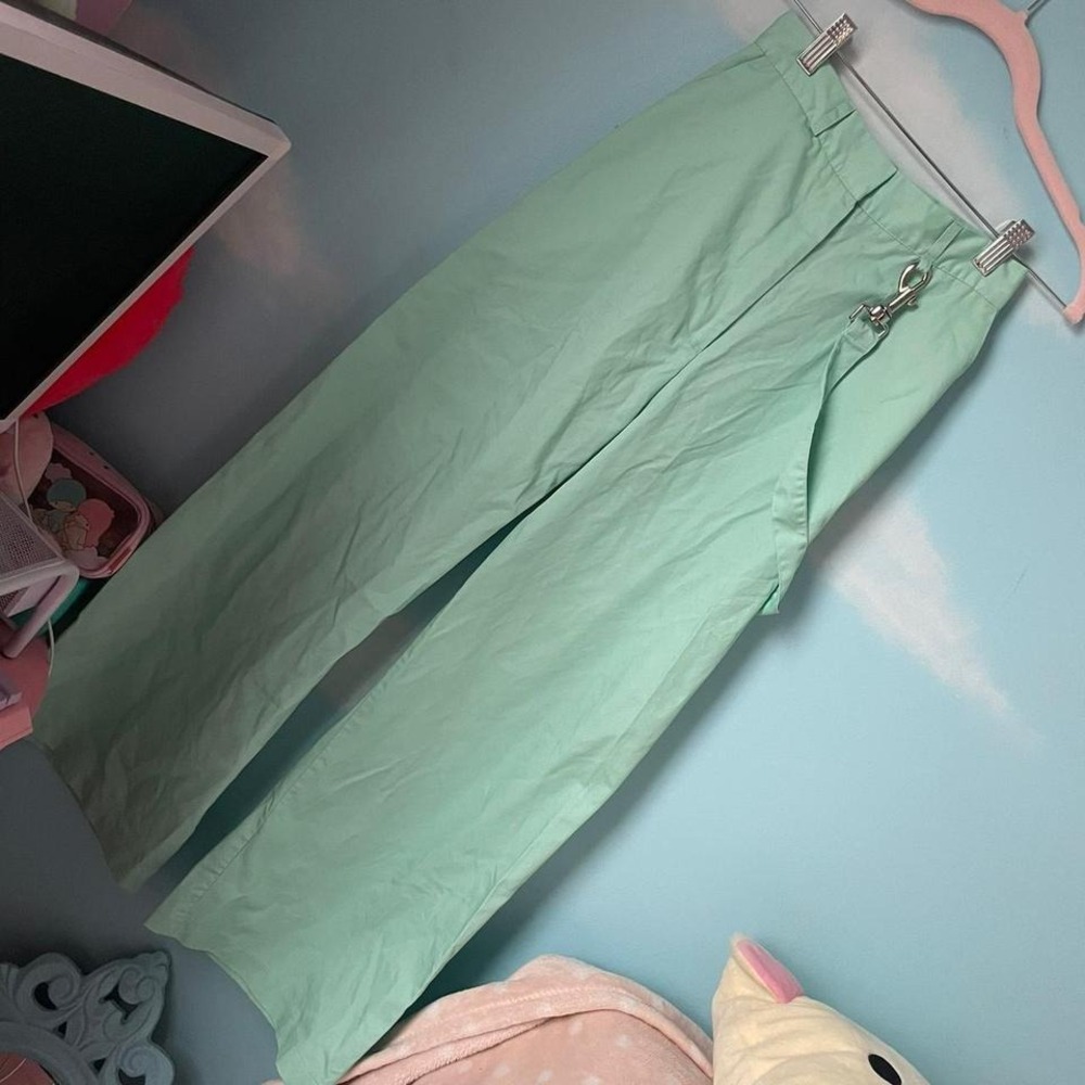 The ragged priest Mint Green wide leg‎ cargo trousers